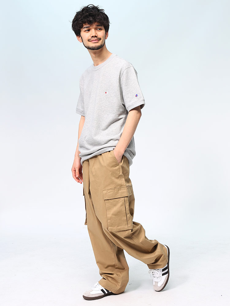 エスアンドサンズ カーゴ ワイドシルエット スケーター ストレッチ