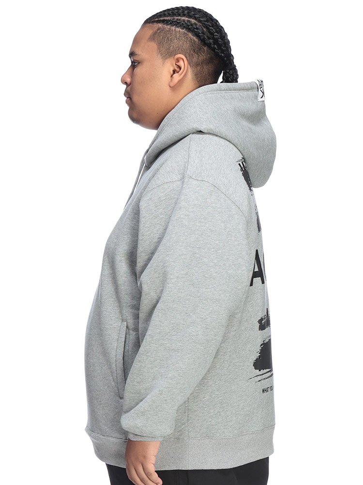 プルパーカー ボックスロゴ×バックプリント 裏起毛 トップス フード