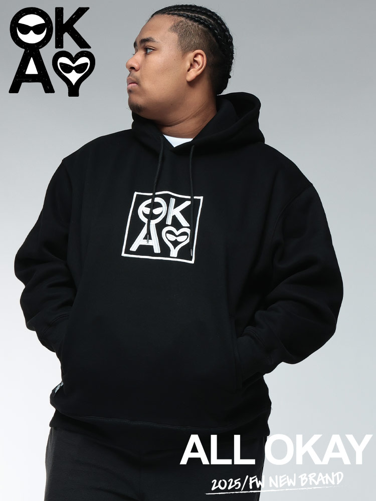 プルパーカー ボックスロゴ×バックプリント 裏起毛 トップス フード