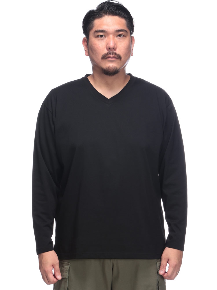 長袖 Tシャツ オールマイTシャツ+GUARD 汗染み軽減 Vネック トップス