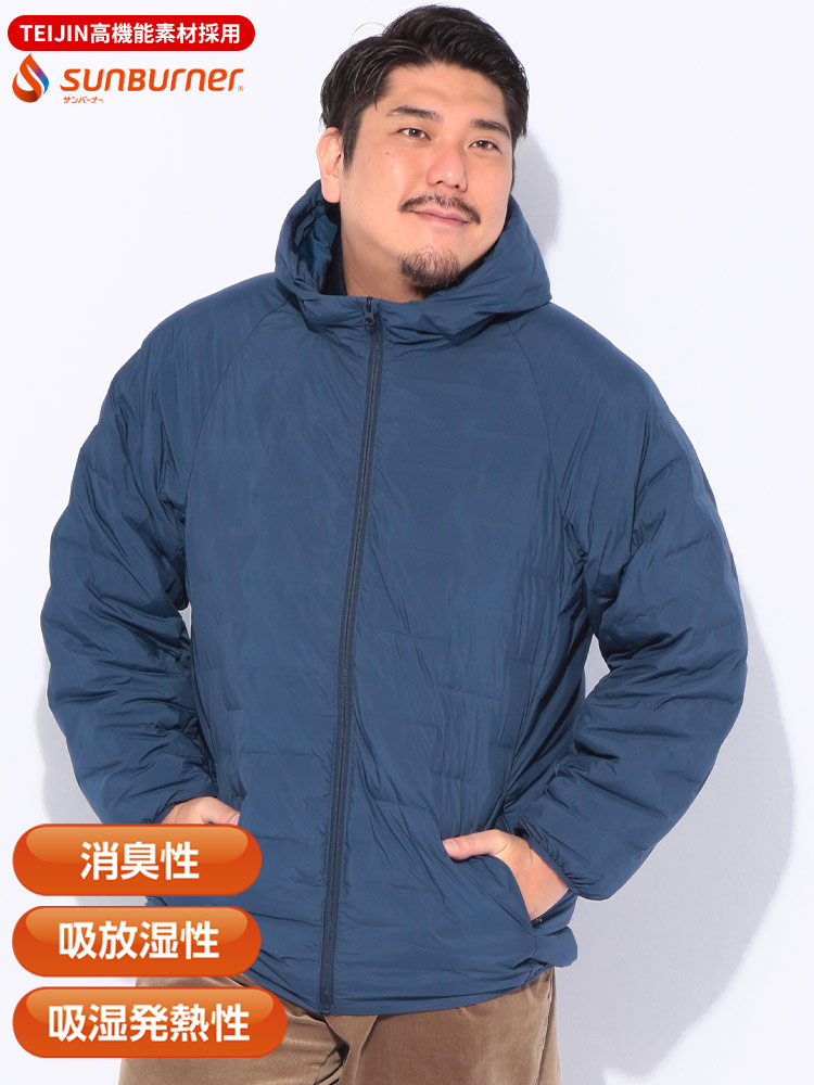 中綿 ブルゾン SUNBURNER フルジップ アウター ジャケット フード 秋
