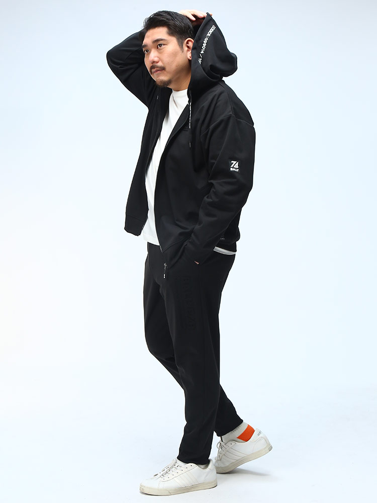 ジップパーカー ストレッチ ダンボールニット オーバーシルエット