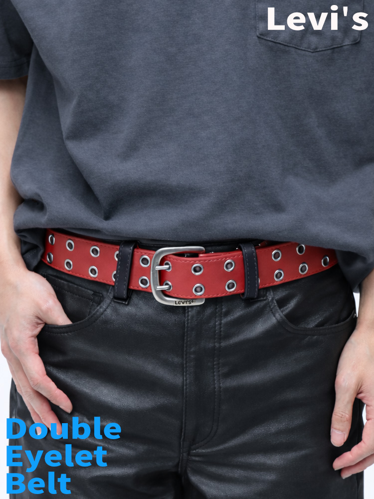 Levi's (リーバイス) ダブルアイレット ベルト 合皮 18516911 - グッズ