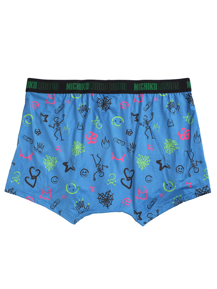 ボクサーパンツ ストレッチ 軽量 総柄 前閉じ 肌着 下着 プリント