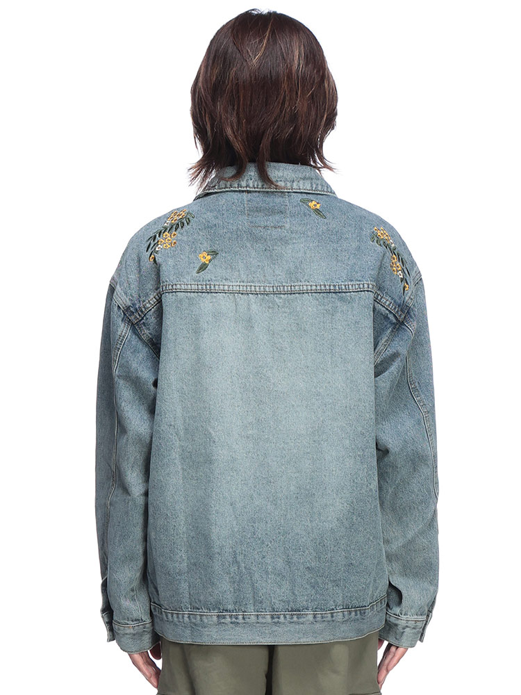 WOODENDOLL (ウッディンドール) フラワー刺繍 デニム ジャケット M L