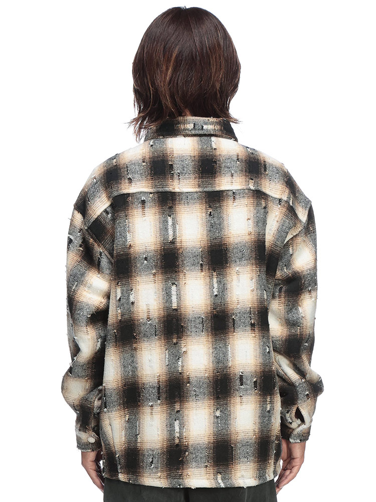 WOODENDOLL (ウッディンドール) 裏ボア クラッシュ オンブレチェック柄