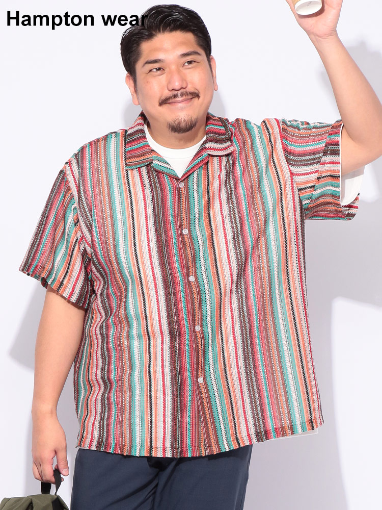 バルファレース オープンカラー 半袖 開襟 シャツ 大きいサイズ メンズ