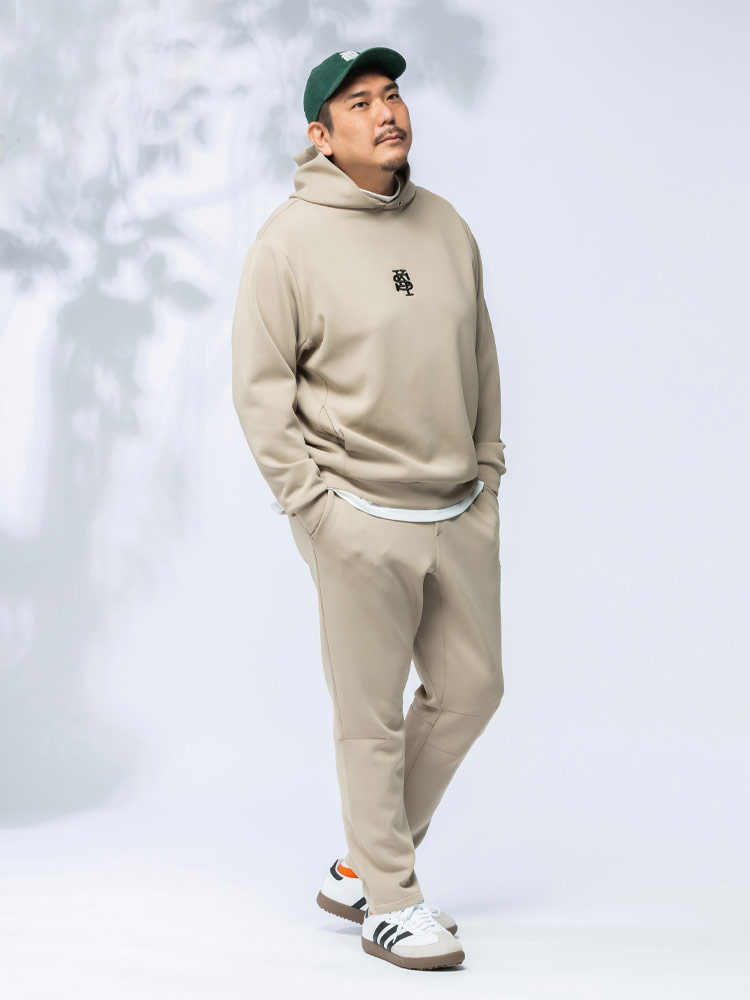 プルオーバー パーカー GOLF ロゴ刺繍 ダブルニット 3L-6L トップス