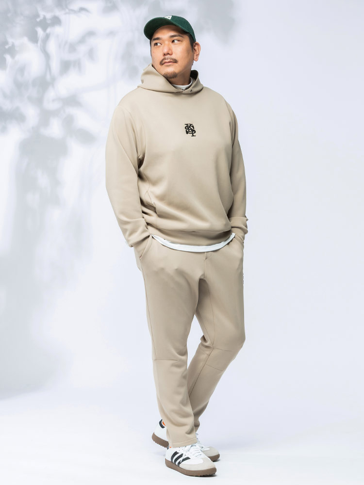 プルオーバー パーカー GOLF ロゴ刺繍 ダブルニット 3L-6L トップス