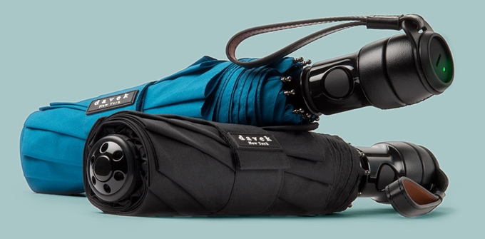 スマートで強靭な傘！スマホと連携するスマートな折りたたみ傘「DAVEK」