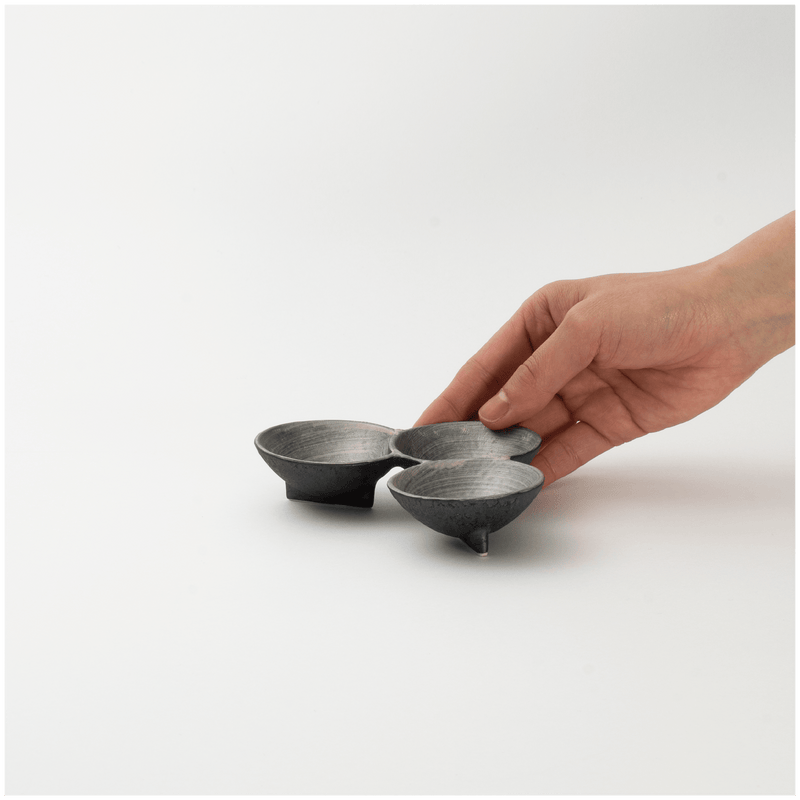 崇雪（shusetsu） 三連豆皿（シルバー） – 豆皿・小皿／皿・プレート