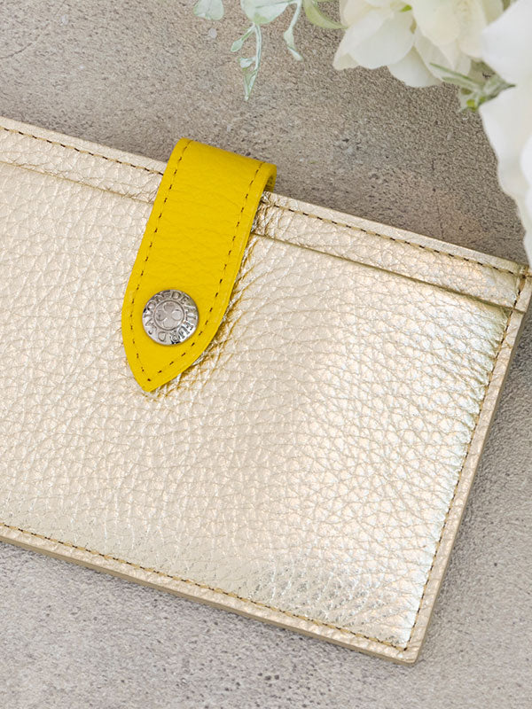 フラップ付 ミニフラグメントウォレット イタリアンシュリンク型押し