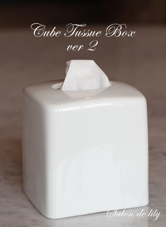 白磁】スクエアティッシュボックス Ver.2｜正方形 インテリア 詰め替え