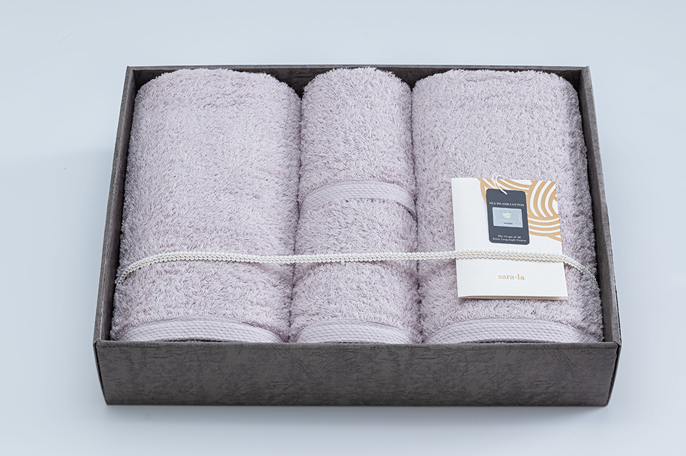 sara-la「礼-rei-」バスタオル2枚 フェイスタオル2枚セット 奇跡の綿花