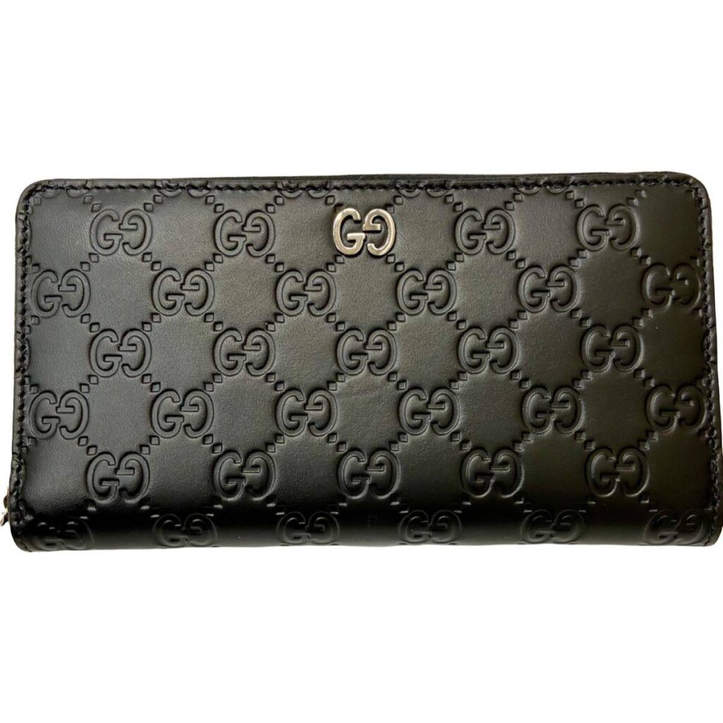 GUCCI グッチ GG シマ 長財布 レザー ブラックの買取実績 | 買取専門店