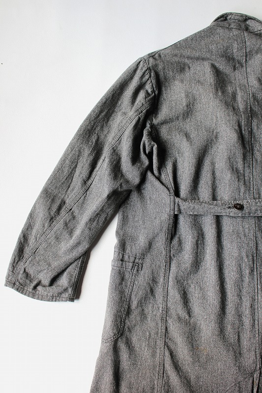 フランス】1940年代頃のブラックシャンブレー アトリエコート