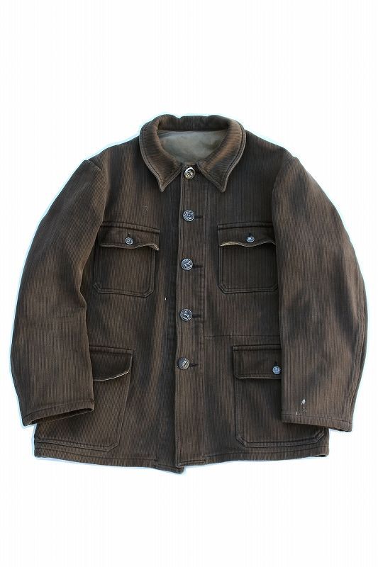 フランス】1950年代の動物ボタンコットンピケハンティング