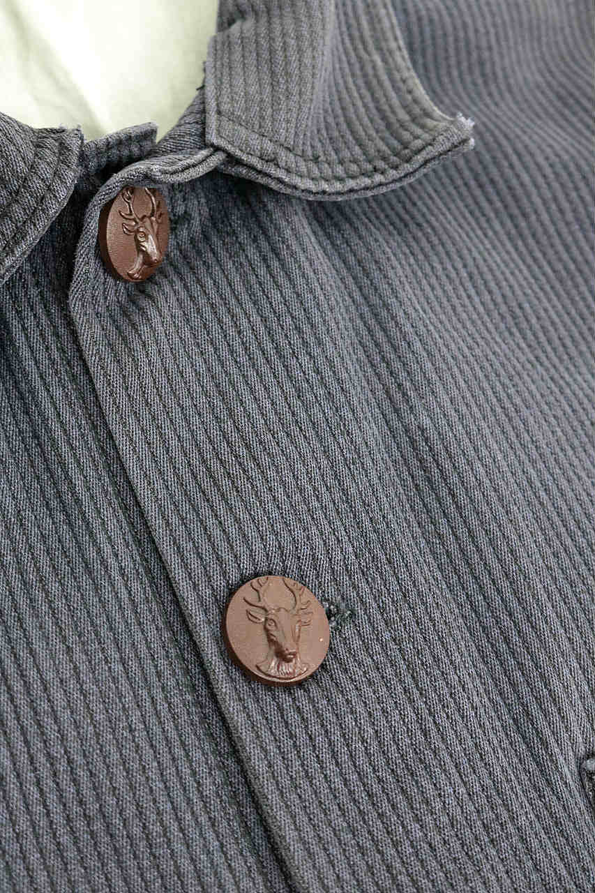 フランス】1960年代頃のコットンピケ 動物ボタンハンティング