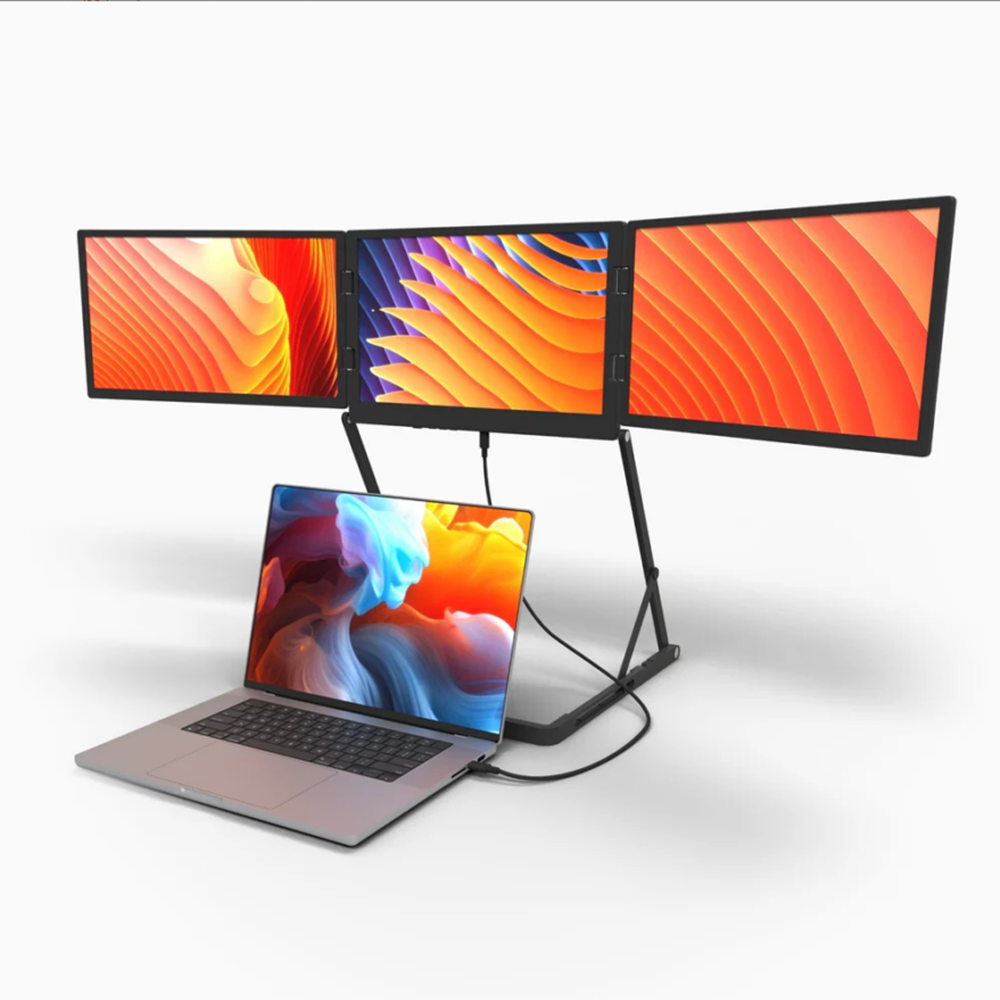 Triple 15.6インチポータブルモニター 1080P FHD アルミ製ゲーム用