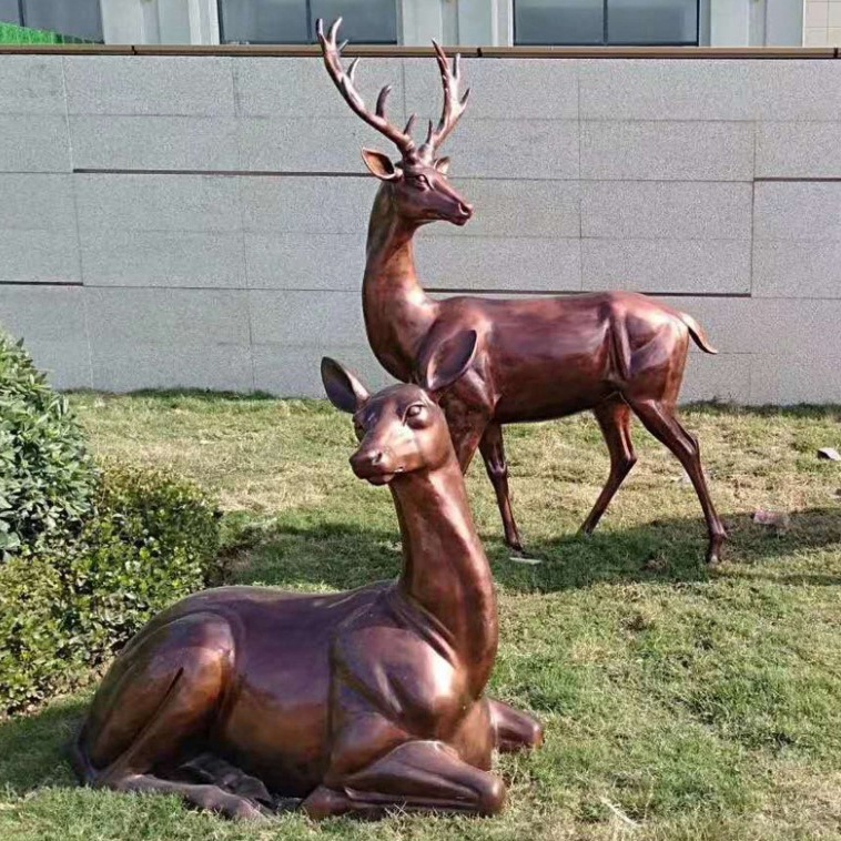 屋外庭園装飾金属製動物置物 銅 ブロンズ 真鍮 鹿の像 価格| Alibaba.com