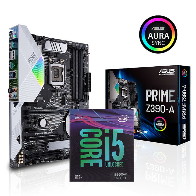 Used ASUS PRIME Z390-A Motherboard & Intel Core I5 9600KF Combo