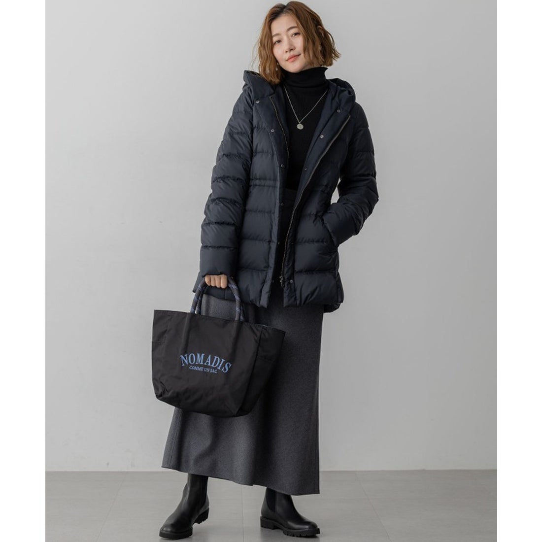 ニジュウサンク 23区 【洗える】シレータフタ ショート ダウンコート