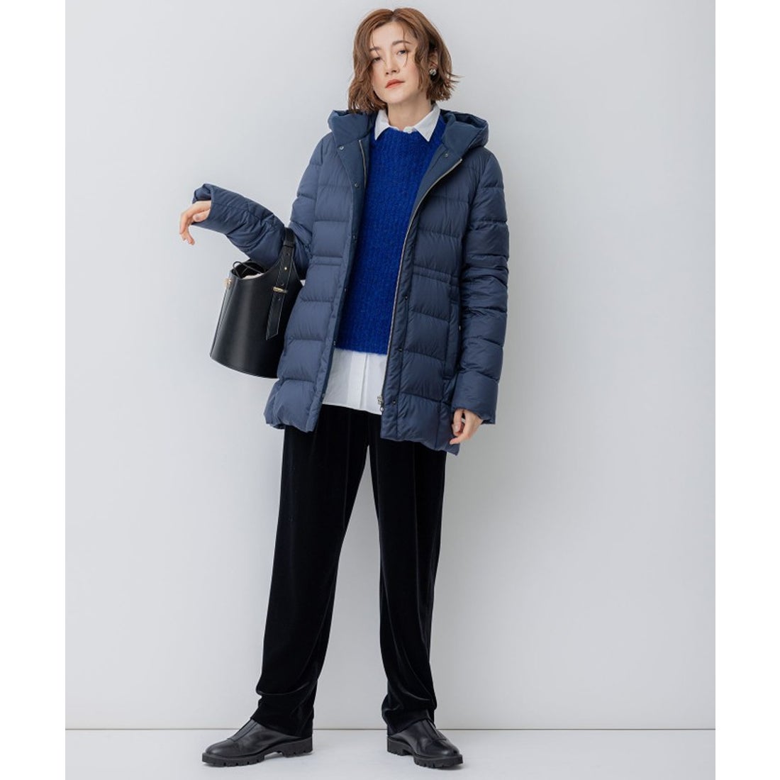 ニジュウサンク 23区 【洗える】シレータフタ ショート ダウンコート