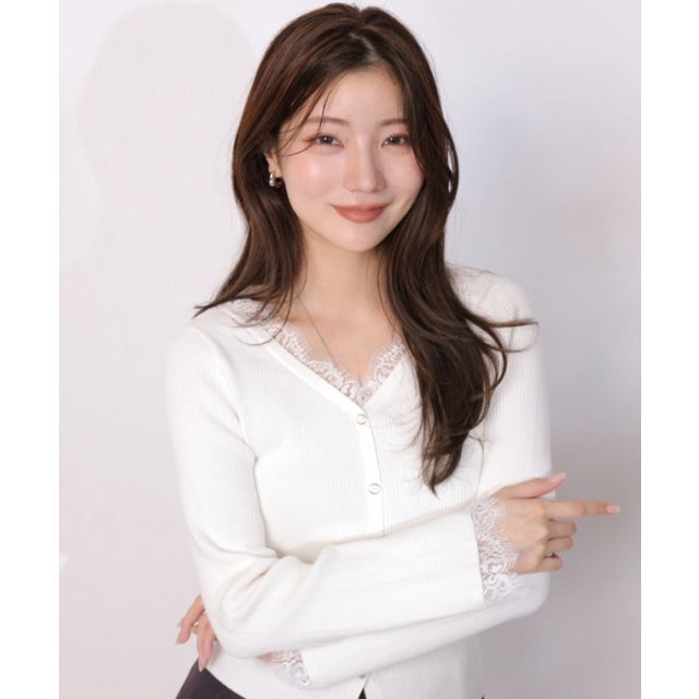 アプワイザー・リッシェ Apuweiser-riche 2WAYシアーフリルリブニット