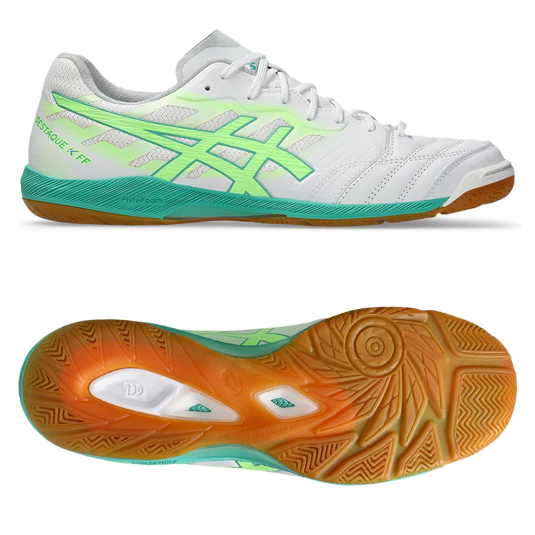 ASICS アシックス デスタッキ K FF(ホワイト×グリーン) 1111A217 102