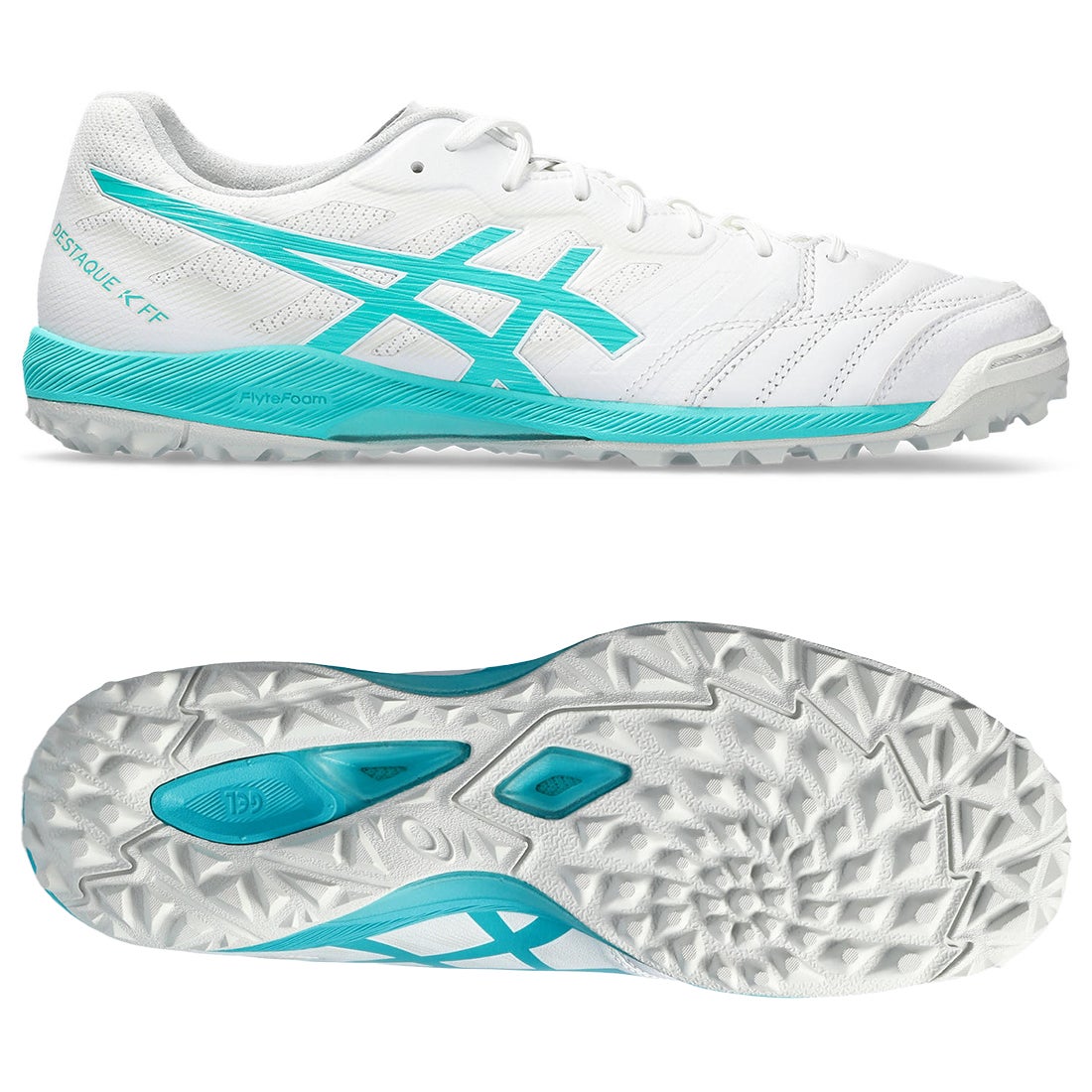 ASICS アシックス デスタッキ K FF TF(ホワイト×ブルー) 1111A218 101