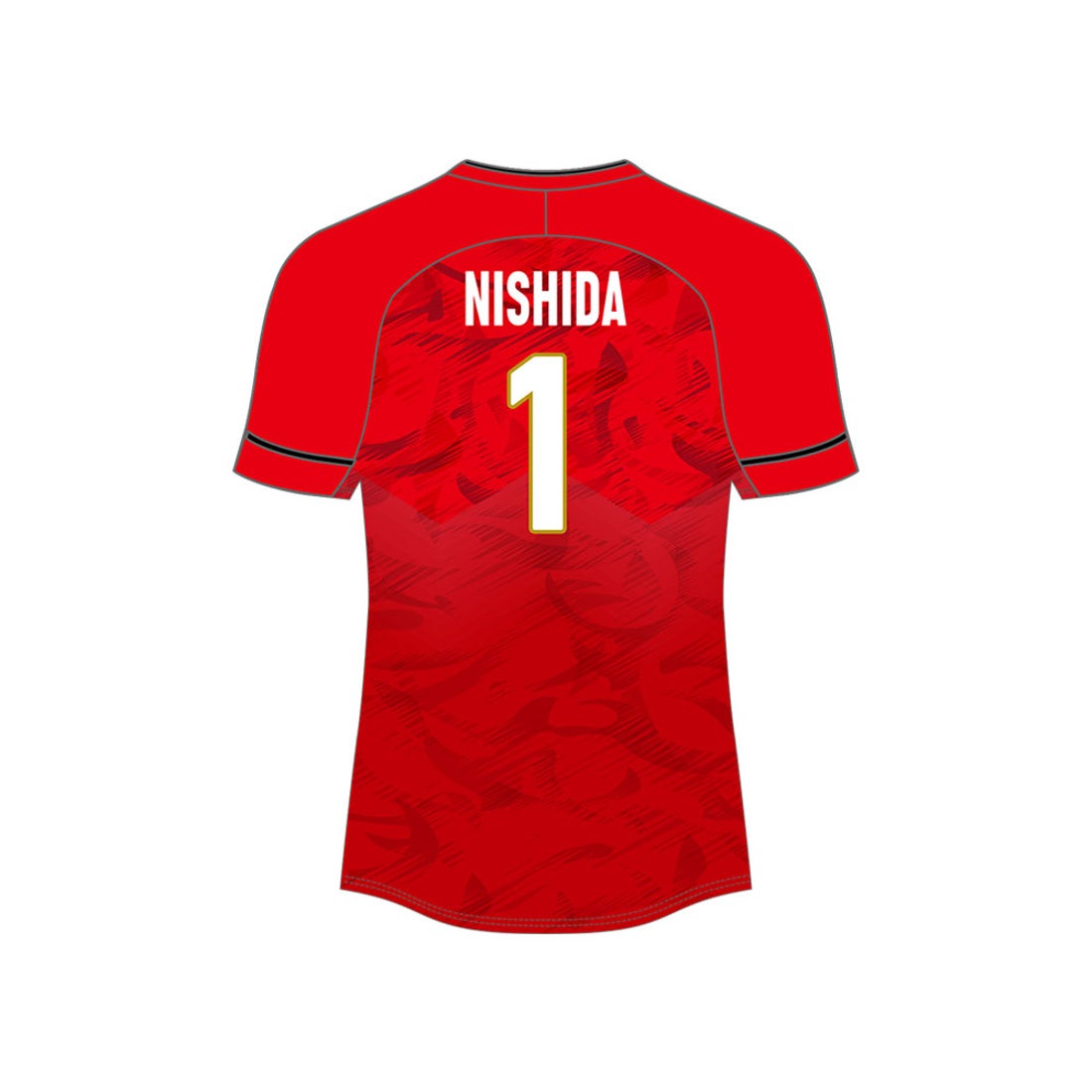 ASICS アシックス 2025 VB男子日本代表レプリカシャツ （Vレッド/No.1