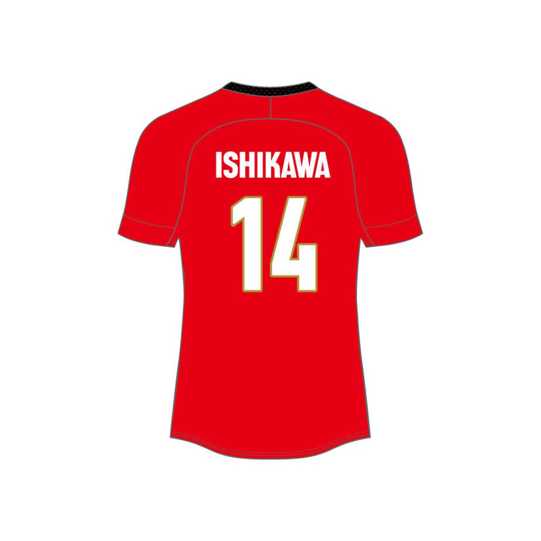 ASICS アシックス 2024年VB男子日本代表レプリカシャツ （Vレッド/No