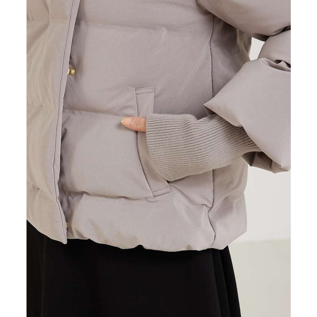 アバハウス マヴィ abahouse mavie 袖リブシームレススタンドダウン