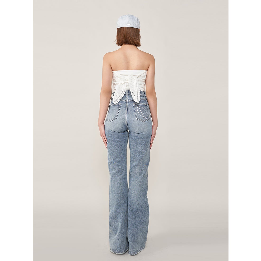 ダーリッチ Darich コットンレースドッキングベアトップス （ホワイト