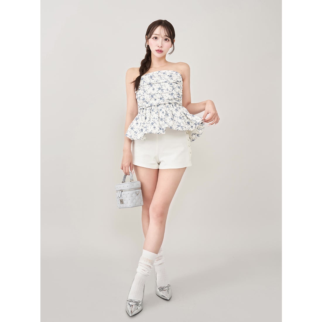 ダーリッチ Darich フラワーバルーンベアトップ （ネイビー