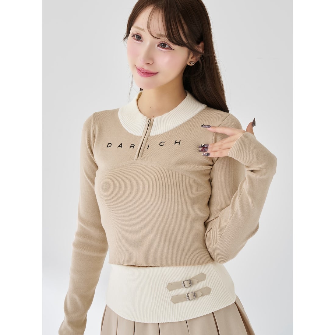ダーリッチ Darich DARICHニットセットアップ （ベージュ