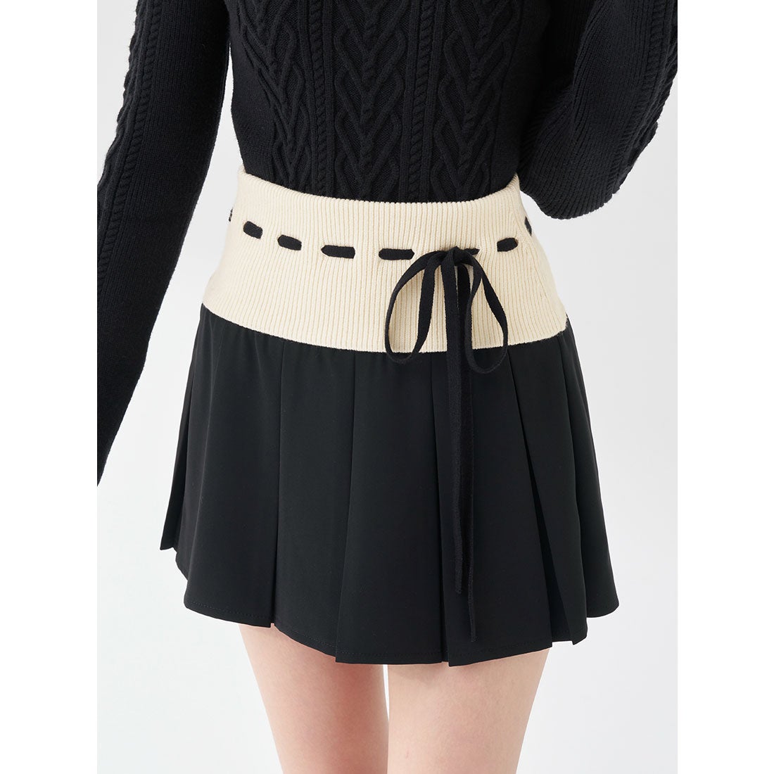 ダーリッチ Darich ショルダーオープンニットセットアップ （ブラック