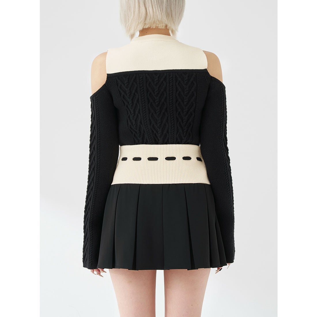 ダーリッチ Darich ショルダーオープンニットセットアップ （ブラック