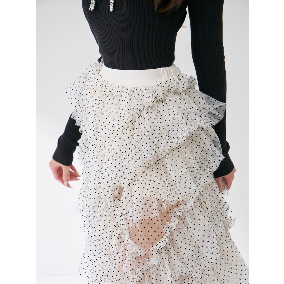 ダーリッチ Darich ボリュームアシメチュールロングスカート