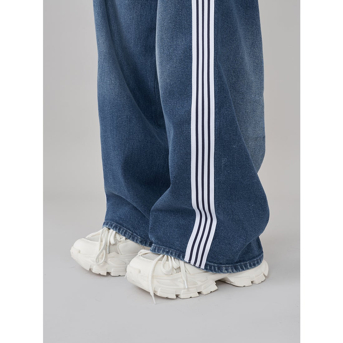 ダーリッチ Darich リメイクライクワイドデニムパンツ （ブルー