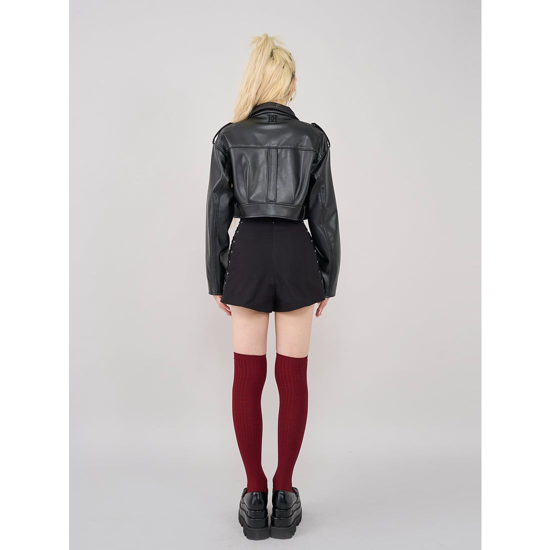 ダーリッチ Darich ドロップショートライダースジャケット （ホワイト