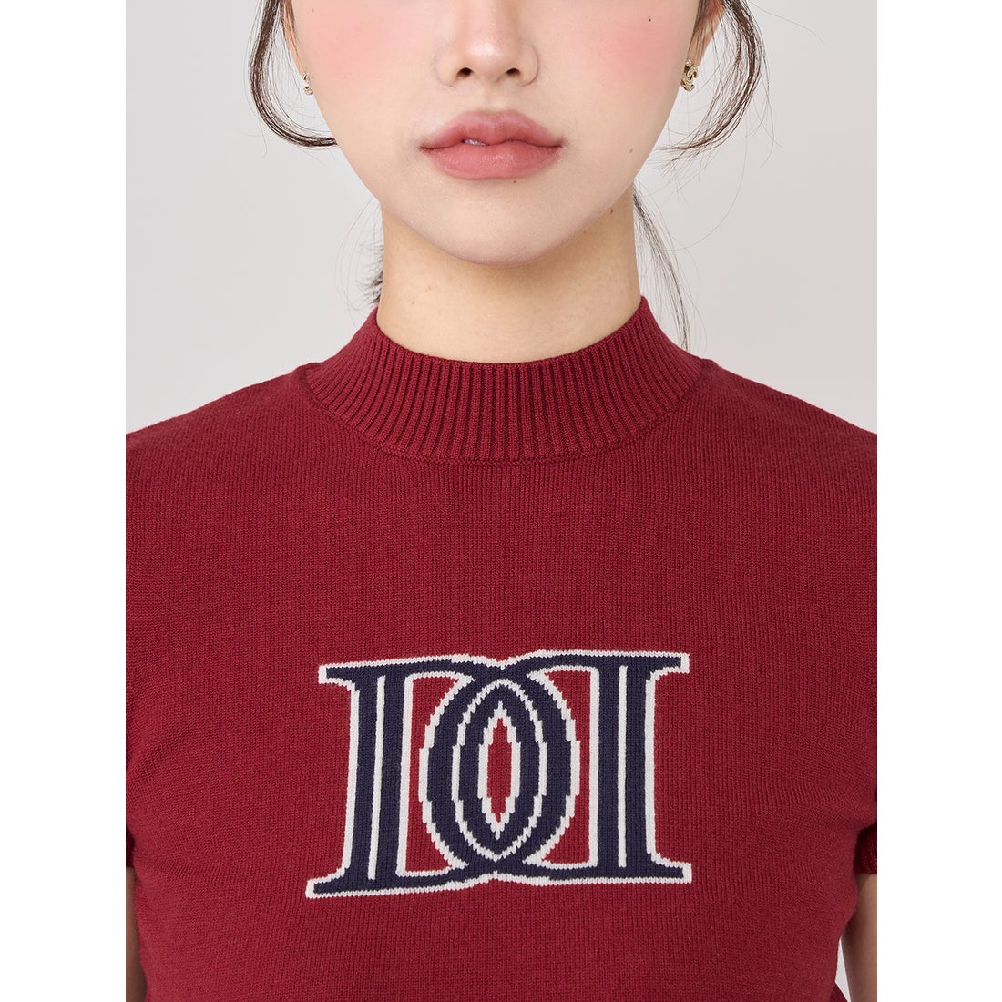 ダーリッチ Darich DDロゴベーシックニットトップス （グレー