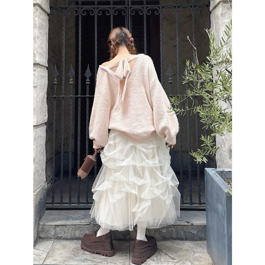 ダーリッチ Darich ランダムタックチュールロングスカート