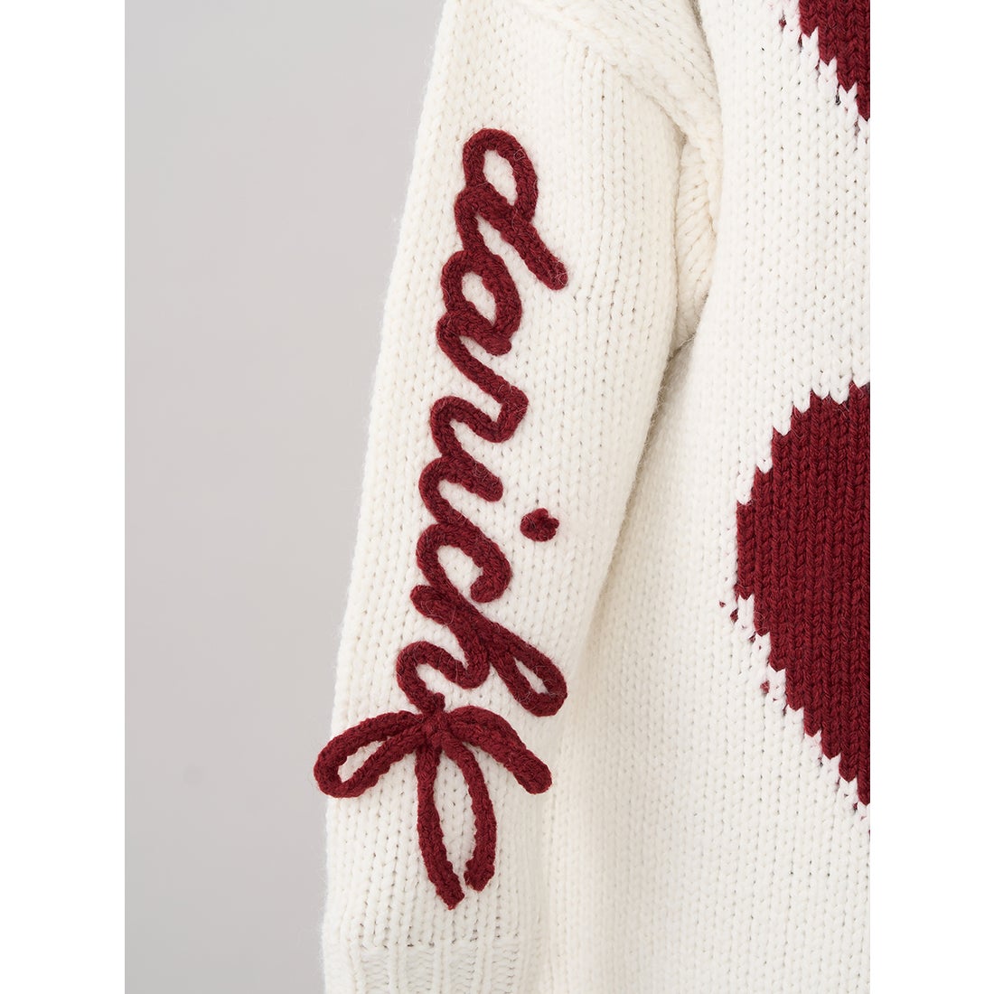 ダーリッチ Darich ハートロゴローゲージニットチュニック （ブラウン