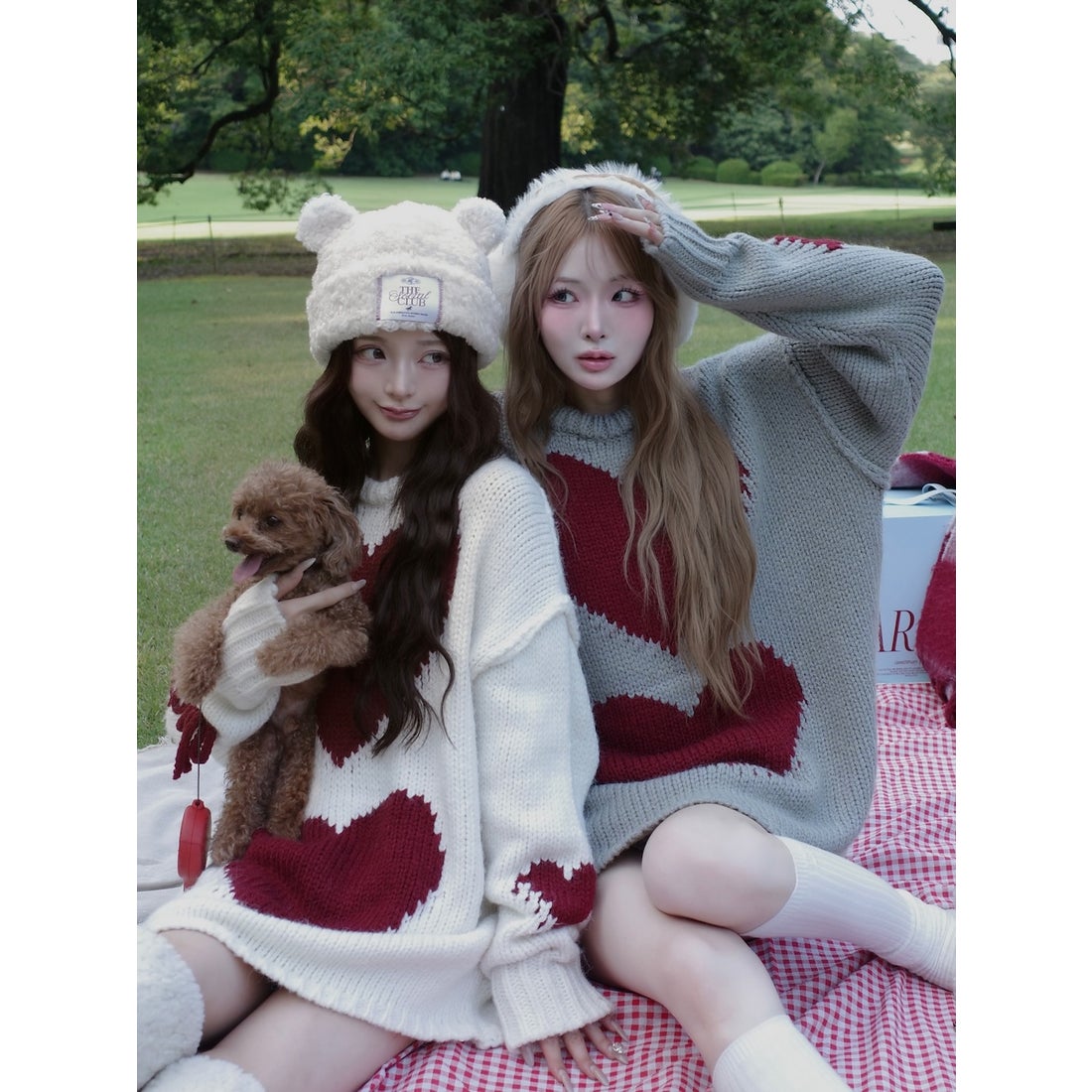 ダーリッチ Darich ハートロゴローゲージニットチュニック