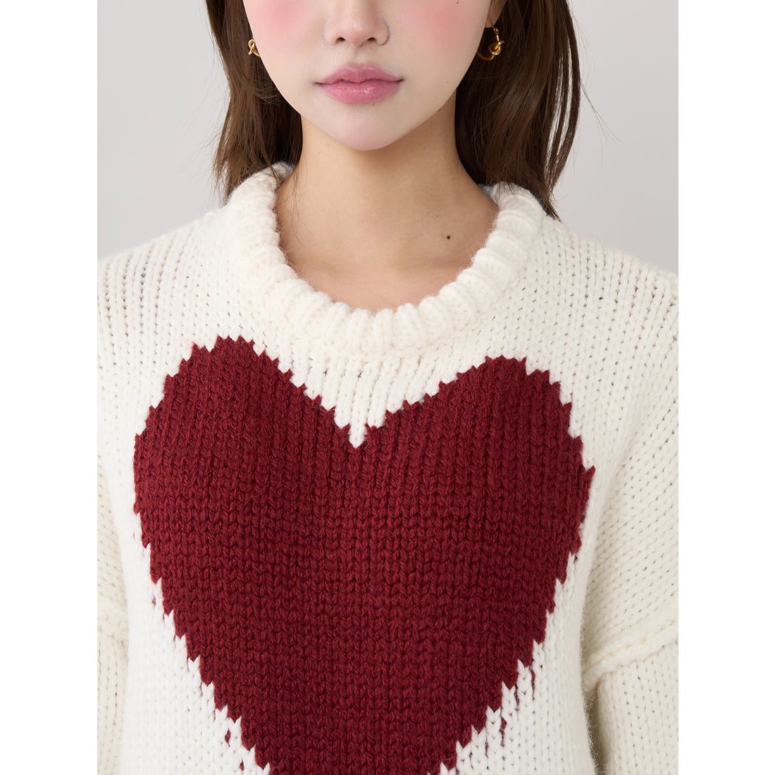 ダーリッチ Darich ハートロゴローゲージニットチュニック