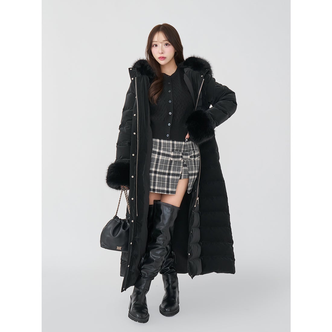 ダーリッチ Darich レディロングダウンコート （ブラック