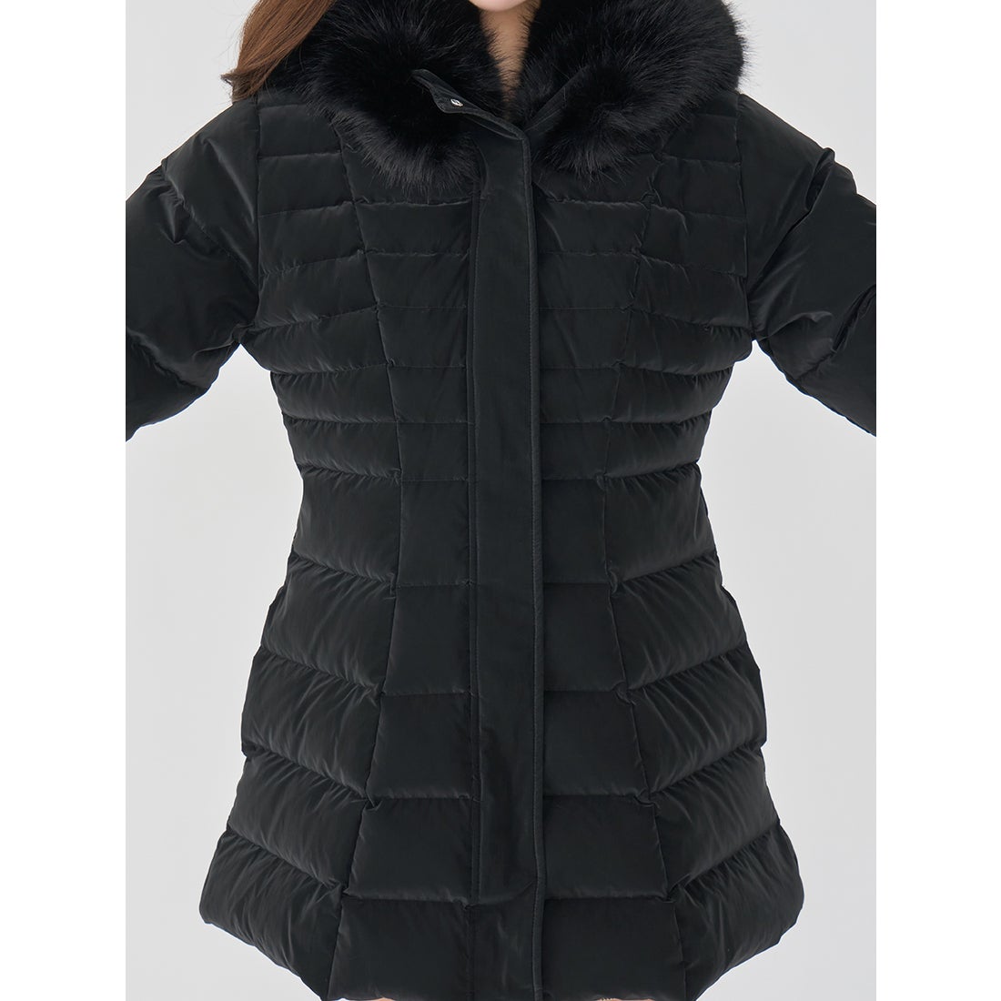 ダーリッチ Darich レディミディダウンコート （ブラック