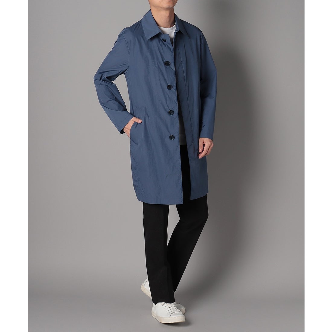 パッカブルステンカラーコート(ミドルレングス) （サックス） -D'URBAN