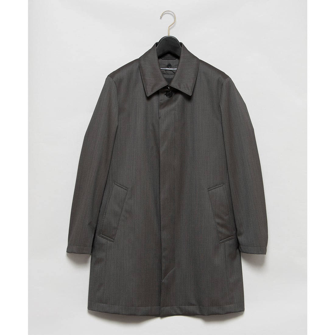 ツイルサキソニーステンカラーコート （グレー） -D'URBAN | ダーバン